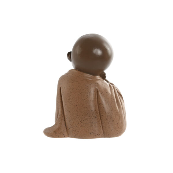 Decorative Figure Home ESPRIT Orange Coral Lime Resin Monk Oriental 10,5 x 9 x 13,5 cm (3 Units) - Image 3