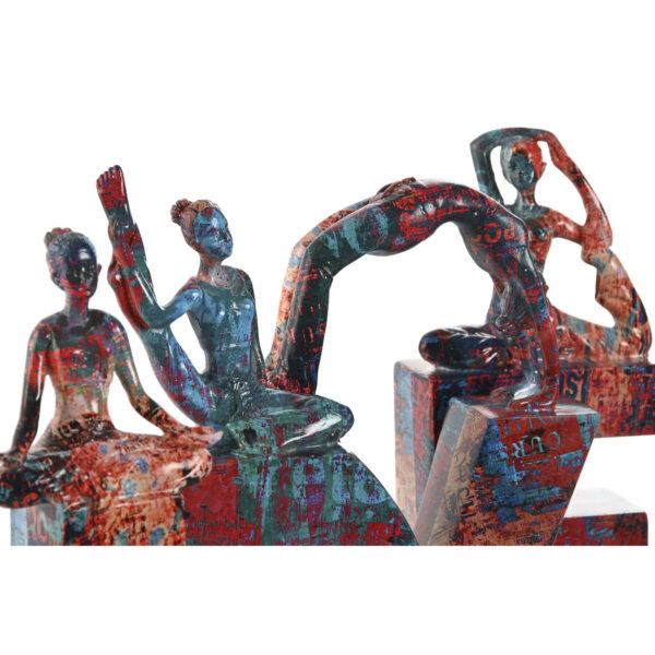 Decorative Figure Home ESPRIT LOVE Multicolour Resin Yoga 12,5 x 5 x 22 cm (4 Pieces) - Image 2