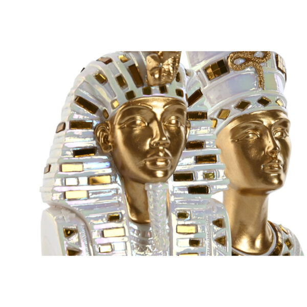 Decorative Figure Home ESPRIT White Golden Resin Oriental Egyptian Man 11 x 8,5 x 17 cm (2 Units) - Image 2