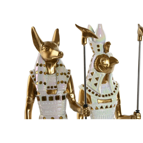 Decorative Figure Home ESPRIT White Golden Resin Oriental Egyptian Man 7 x 11,5 x 36 cm (2 Units) - Image 2