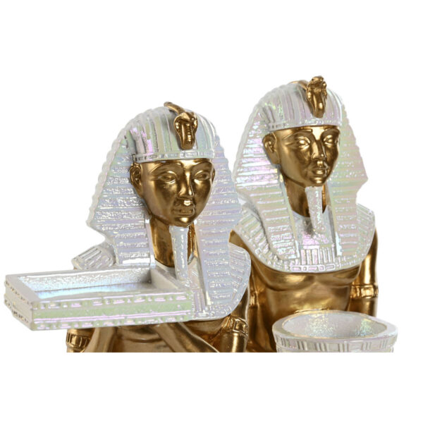 Decorative Figure Home ESPRIT White Golden Resin Oriental Egyptian Man 12,5 x 17 x 25 cm (2 Units) - Image 2