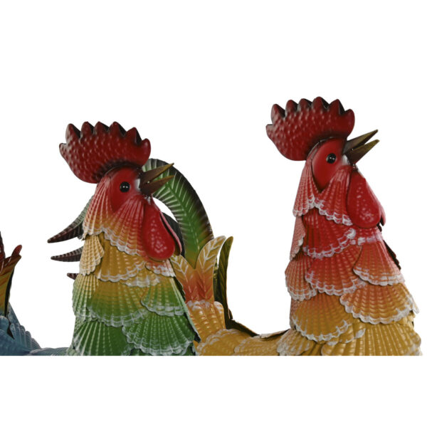 Decorative Figure Home ESPRIT Multicolour Rooster 39,5 X 15 X 42 cm (2 Units) - Image 2