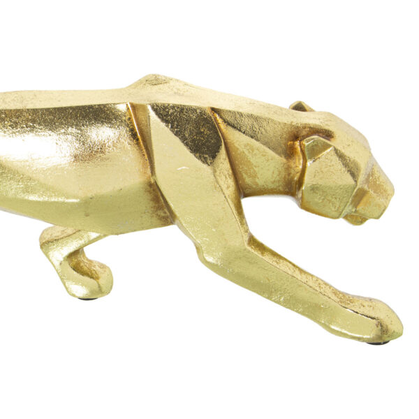 Decorative Figure Alexandra House Living Golden Plastic Panther 10 x 16 x 44 cm - Image 3