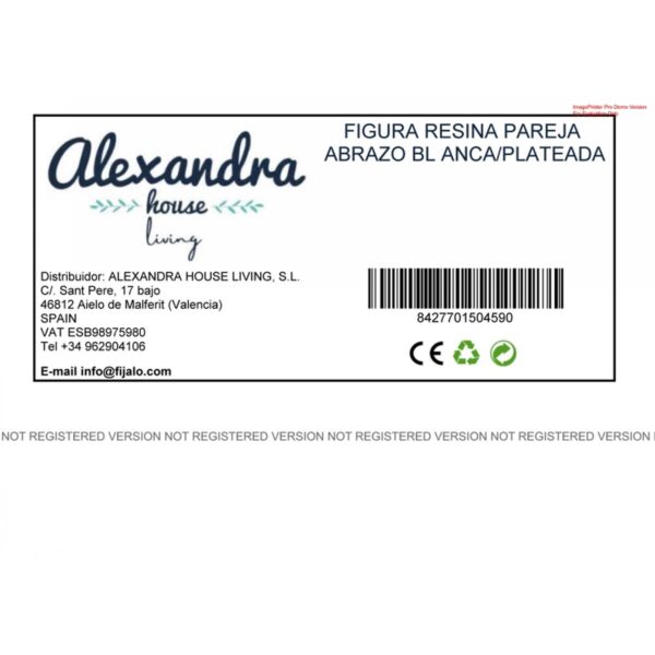 Decorative Figure Alexandra House Living White Silver Acrylic Plastic Melamin 9 x 8 x 30 cm - Image 2