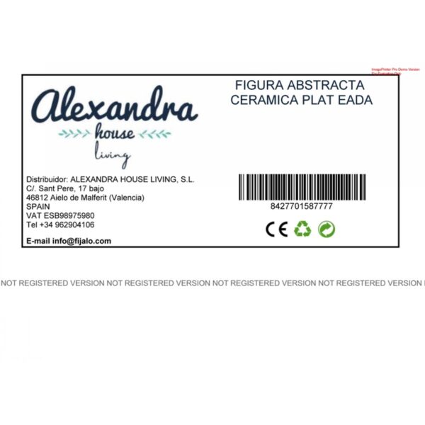 Decorative Figure Alexandra House Living Silver Ceramic 23,5 x 9 x 38 cm - Image 2
