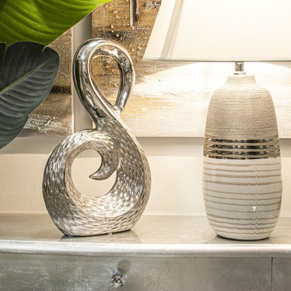 Decorative Figure Alexandra House Living Silver Ceramic 23,5 x 9 x 38 cm - Image 3