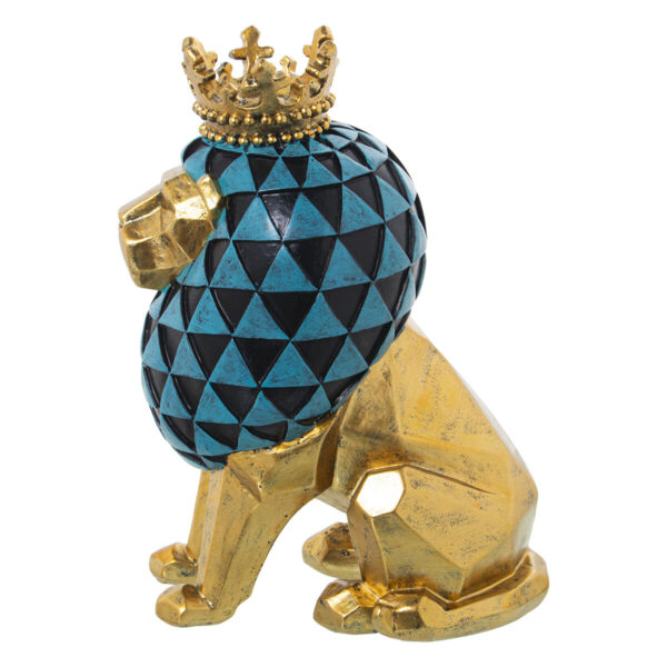 Decorative Figure Alexandra House Living Golden Acrylic Plastic Melamin Lion - Image 5
