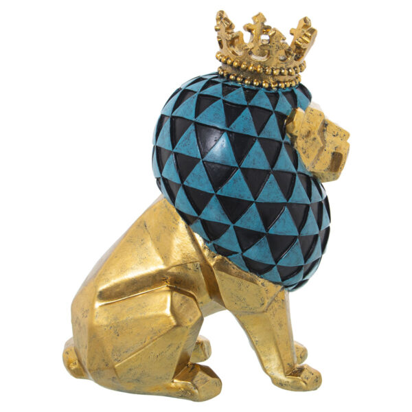 Decorative Figure Alexandra House Living Golden Acrylic Plastic Melamin Lion - Image 6