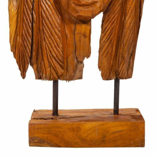 Decorative Figure Alexandra House Living Natural Teak Indian Man 13 x 60 x 30 cm - Image 4
