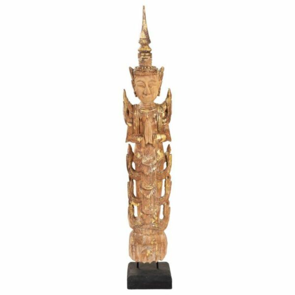 Decorative Figure Alexandra House Living Brown Wood 7 x 76 x 12 cm - Image 4