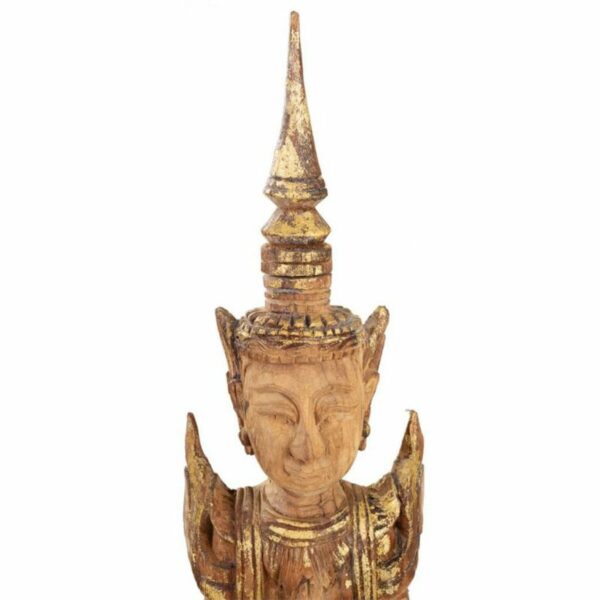 Decorative Figure Alexandra House Living Brown Wood 7 x 76 x 12 cm - Image 5