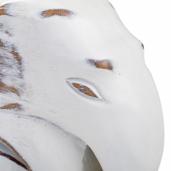 Decorative Figure Alexandra House Living White Polyresin Elephant 8 x 21 x 25 cm - Image 6