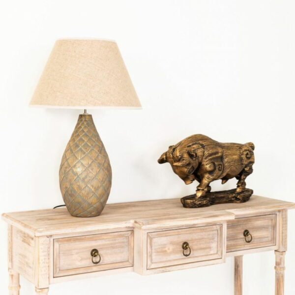 Decorative Figure Alexandra House Living Golden Polyresin Bull 18 x 30 x 53 cm - Image 2