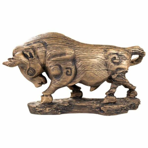 Decorative Figure Alexandra House Living Golden Polyresin Bull 18 x 30 x 53 cm - Image 4