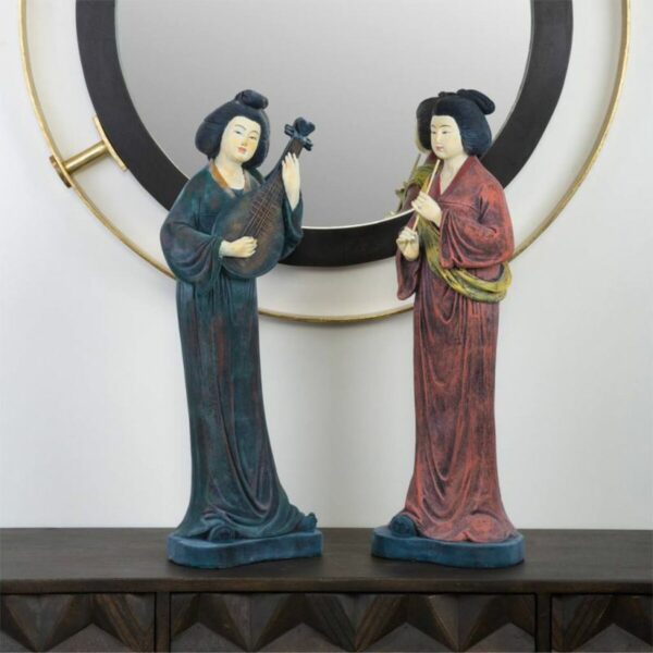 Decorative Figure Alexandra House Living Polyresin Oriental Music 16 x 60 x 21 cm - Image 2