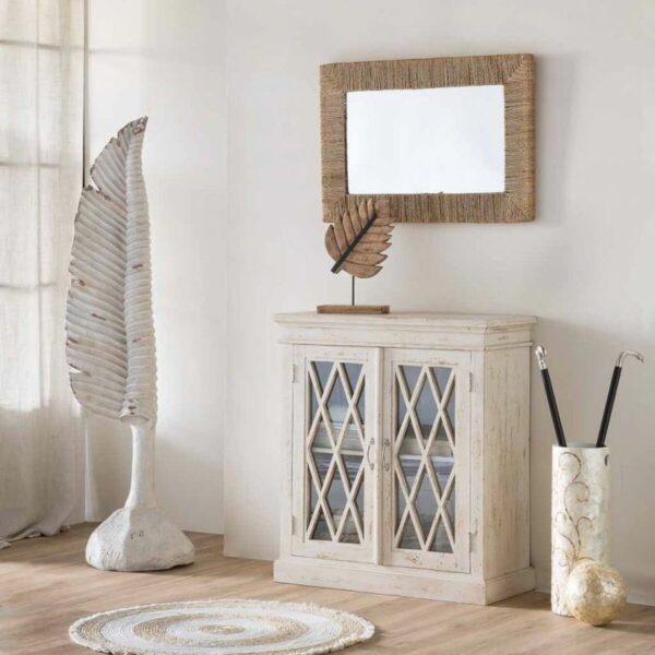 Decorative Figure Alexandra House Living White Magnesium Sheet 38 x 180 x 38 cm - Image 2