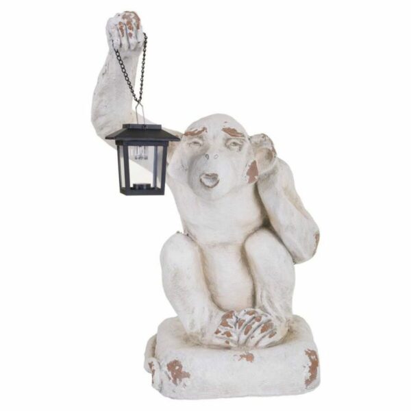 Decorative Figure Alexandra House Living White Magnesium Monkey 35 x 58 x 36 cm - Image 2