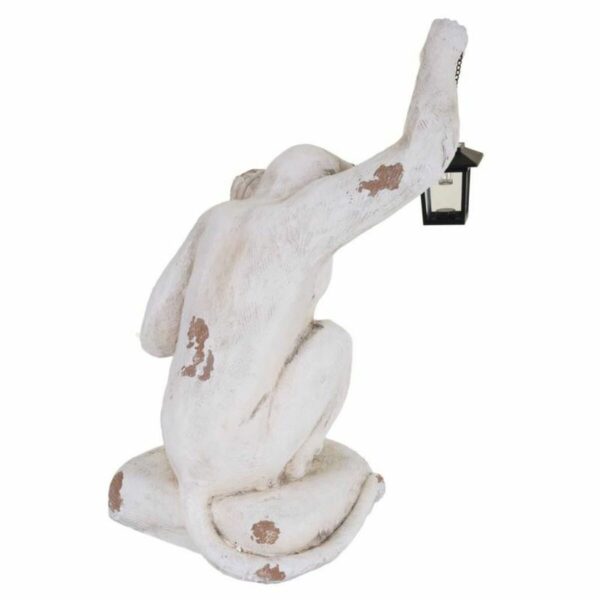 Decorative Figure Alexandra House Living White Magnesium Monkey 35 x 58 x 36 cm - Image 3