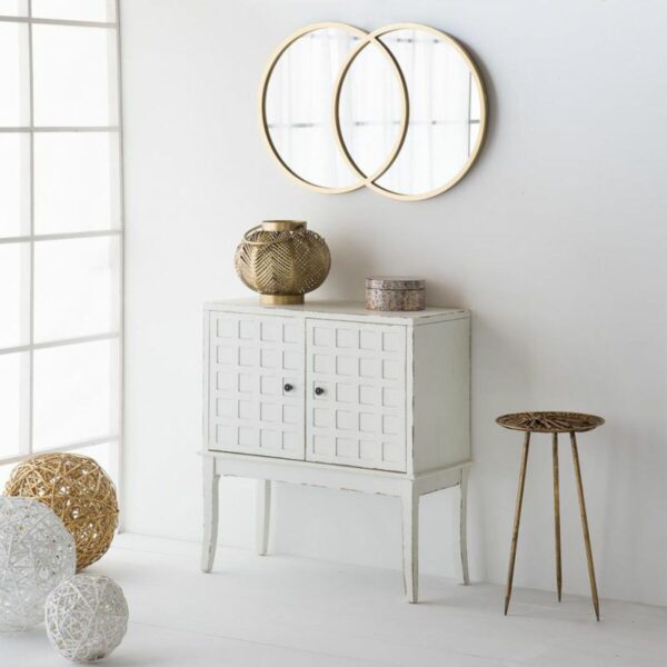 Decorative box Alexandra House Living Golden Ceramic MDF Wood 20 x 10 x 20 cm - Image 3
