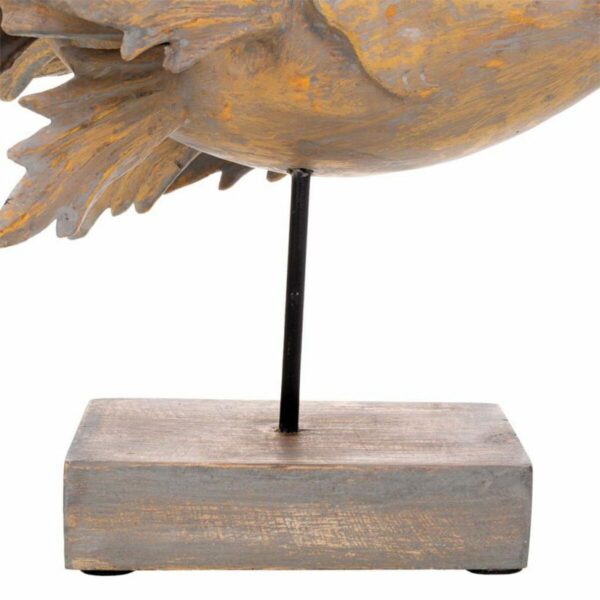 Decorative Figure Alexandra House Living Grey Dark brown Wood Iron Fish 31 x 24 x 30 cm - Image 7