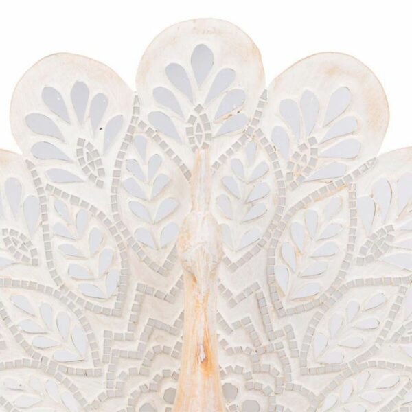 Decorative Figure Alexandra House Living Natural Glass MDF Wood Peacock 53 x 12 x 46 cm - Image 6