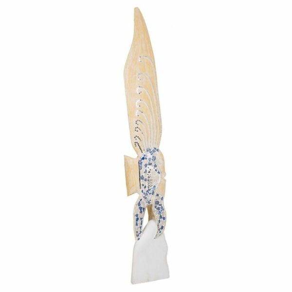 Decorative Figure Alexandra House Living Blue White Wood Glass Fish 148 x 10 x 23 cm - Image 3