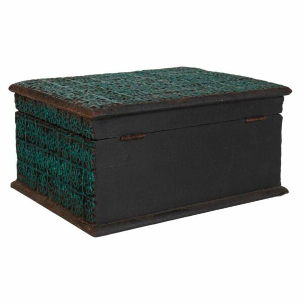 Jewelry box Alexandra House Living Turquoise Paint Mango wood Synthetic resin MDF Wood 19 x 11 x 25 cm - Image 5
