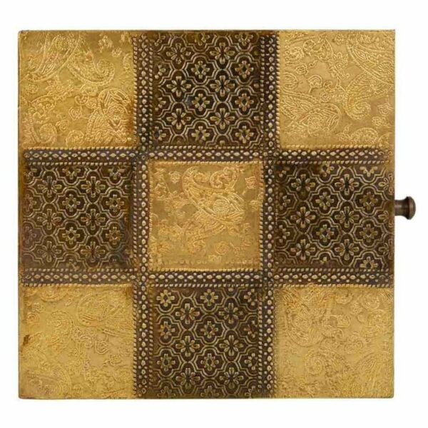 Jewelry box Alexandra House Living Dark brown Brass Mango wood MDF Wood 20 x 7 x 20 cm - Image 6