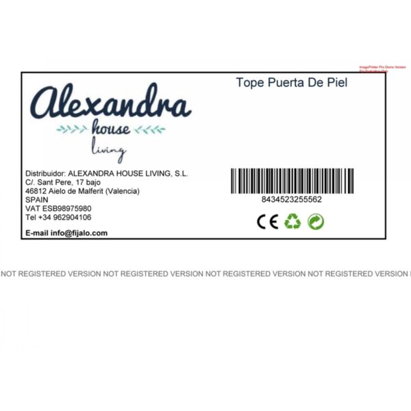 Doorstop Alexandra House Living Leather 20 x 20 x 20 cm White - Image 2