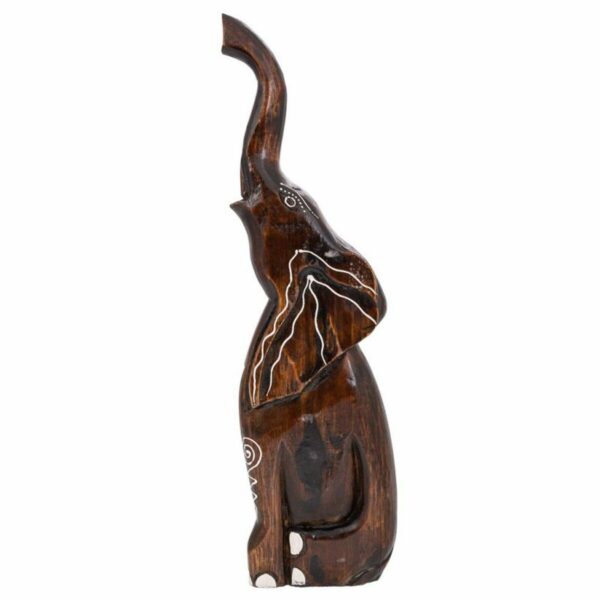 Decorative Figure Alexandra House Living Light brown Wood Elephant 6 x 50 x 14 cm - Image 3