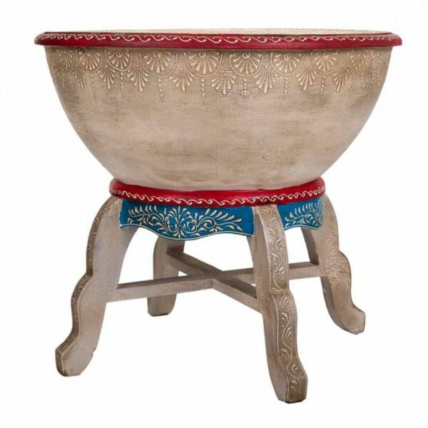 Drum Alexandra House Living Mango wood 48 x 44 x 48 cm - Image 2