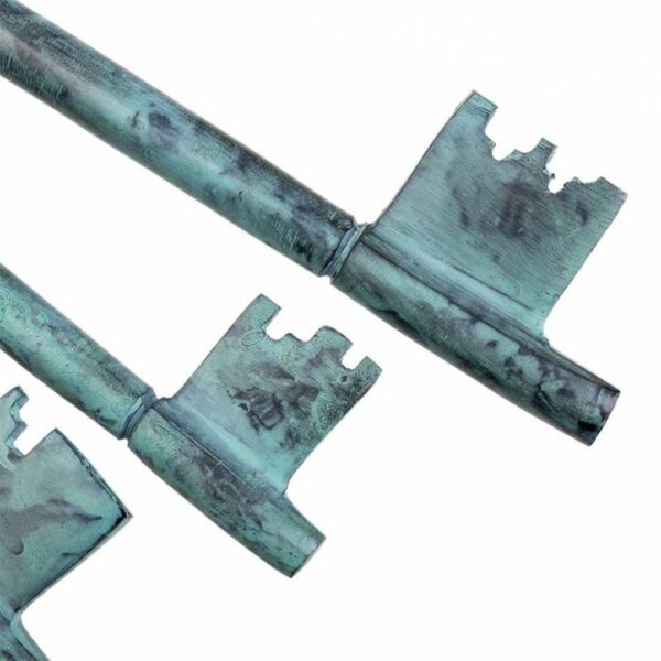 Decorative Figure Alexandra House Living Aluminium Keys 3 x 28 x 10 cm - Image 4