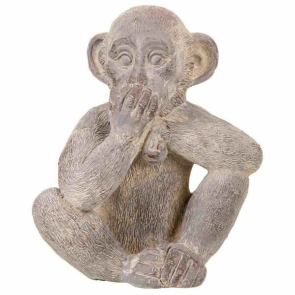 Decorative Figure Alexandra House Living Grey Magnesium Monkey 26 x 40 x 35 cm - Image 3