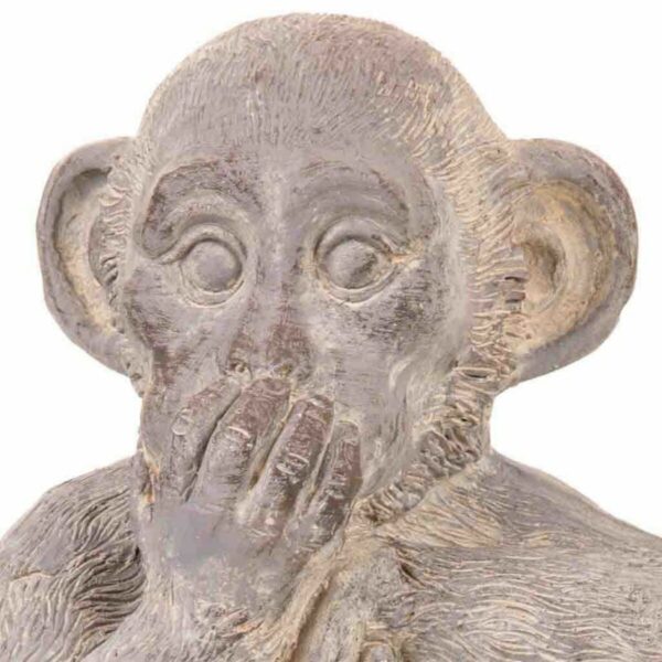 Decorative Figure Alexandra House Living Grey Magnesium Monkey 26 x 40 x 35 cm - Image 4