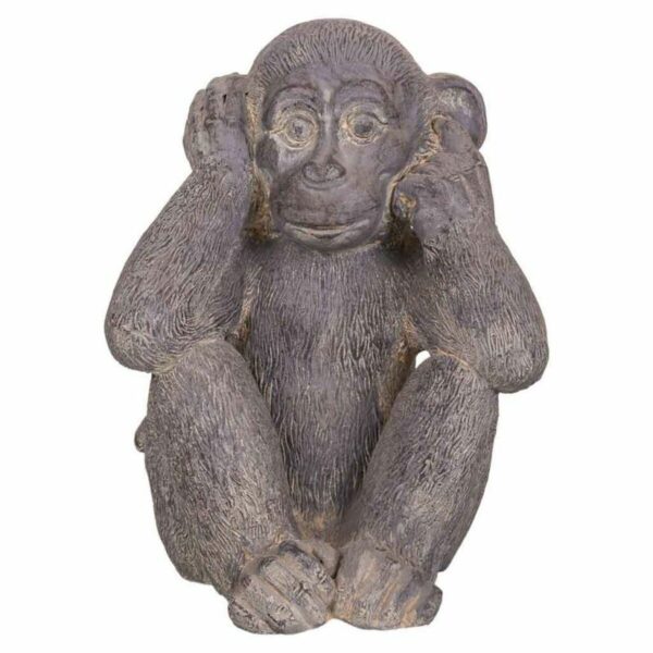 Decorative Figure Alexandra House Living Grey Magnesium Monkey 26 x 40 x 35 cm - Image 3