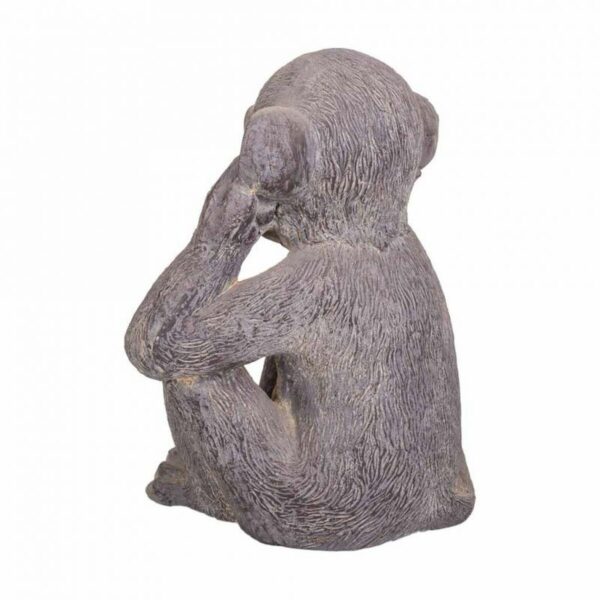 Decorative Figure Alexandra House Living Grey Magnesium Monkey 26 x 40 x 35 cm - Image 4