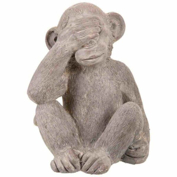 Decorative Figure Alexandra House Living Grey Polyresin Monkey 26 x 40 x 34 cm - Image 3