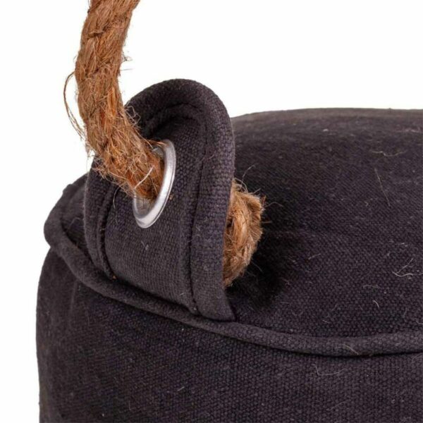 Doorstop Alexandra House Living Canvas 20 x 20 x 20 cm Black - Image 6