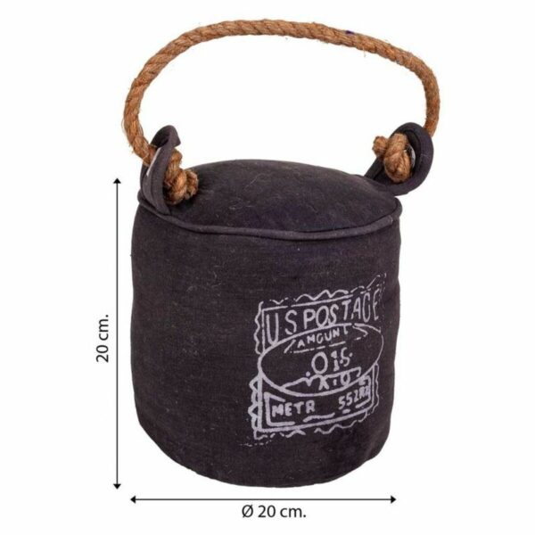 Doorstop Alexandra House Living Canvas 20 x 20 x 20 cm Black - Image 8