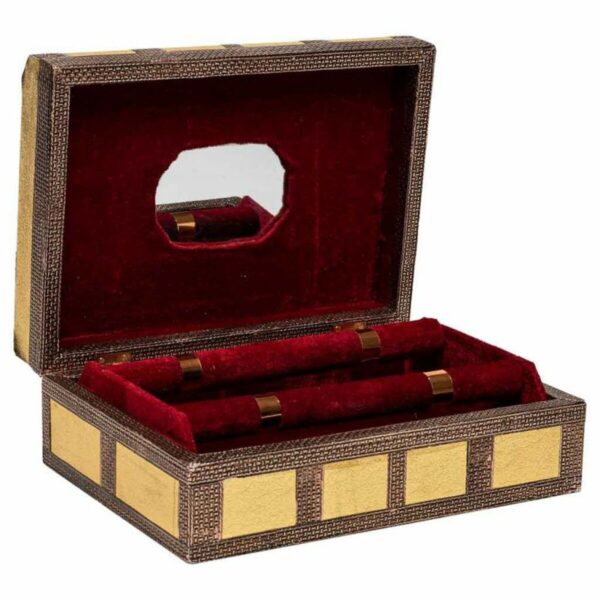 Jewelry box Alexandra House Living Golden Aluminium MDF Wood 20 x 7 x 27 cm - Image 3