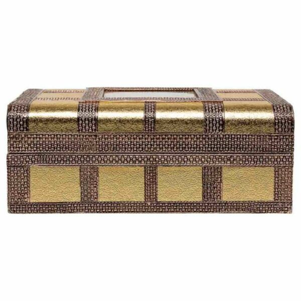 Jewelry box Alexandra House Living Golden Aluminium MDF Wood 20 x 7 x 27 cm - Image 4