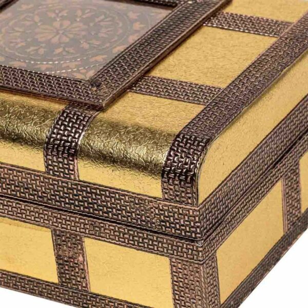 Jewelry box Alexandra House Living Golden Aluminium MDF Wood 20 x 7 x 27 cm - Image 7