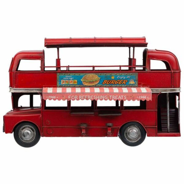 Decorative Figure Alexandra House Living Red Iron ABS Bus 14 x 18 x 28 cm - Image 4