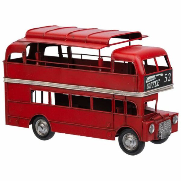 Decorative Figure Alexandra House Living Red Iron ABS Bus 14 x 18 x 28 cm - Image 6