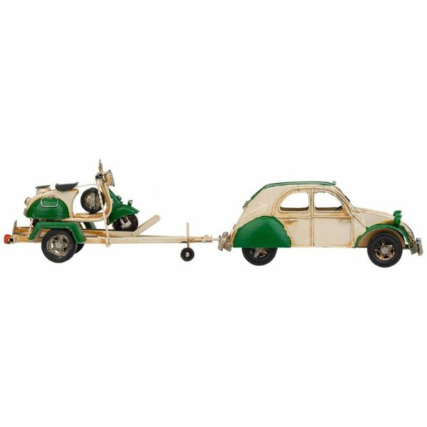 Decorative Figure Alexandra House Living Green Iron ABS Motorbike Trailer 9 x 9 x 41 cm - Image 4