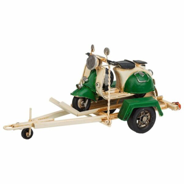 Decorative Figure Alexandra House Living Green Iron ABS Motorbike Trailer 9 x 9 x 41 cm - Image 5