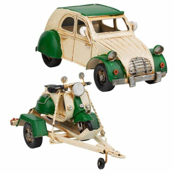 Decorative Figure Alexandra House Living Green Iron ABS Motorbike Trailer 9 x 9 x 41 cm - Image 8