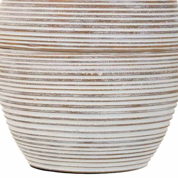 Decorative box Alexandra House Living White Polyresin 19 x 23 x 19 cm - Image 7