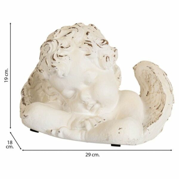 Decorative Figure Alexandra House Living White Manganese oxide Angel 18 x 19 x 29 cm - Image 5