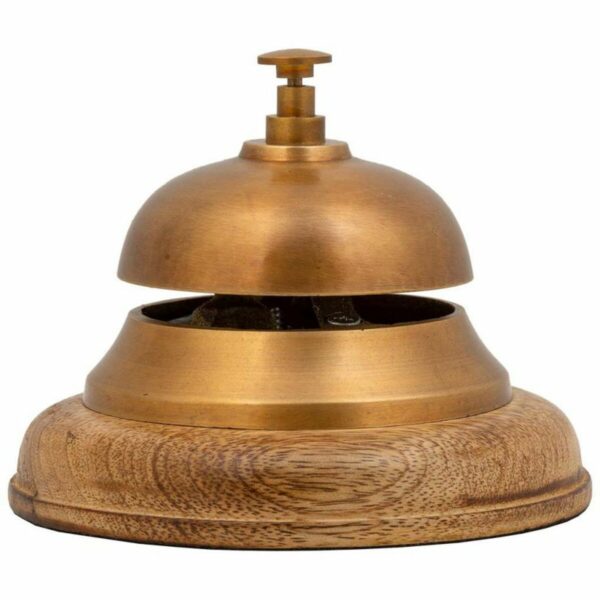 Doorbell Alexandra House Living Brown Brass Acacia 12 x 10 x 12 cm - Image 4